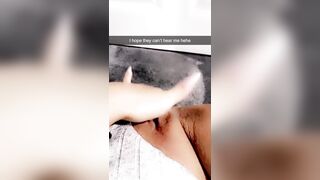 Sexting on Snapchat while listening to my stepmom fucking a stranger! I squirt 3 times at her door!