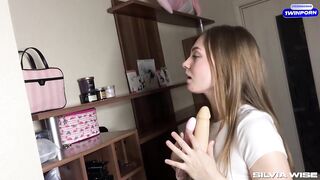 18 YO STEP SISTER BENDS OVER TO KEEP HIM SILENT - Silvia Wise -2