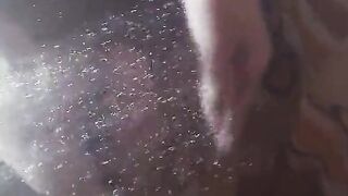 Long Nails, Big Tits Mature Russian's Cock Play & Blowjob in Shower