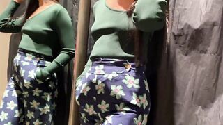 Blowjob in the Fitting Room - Almost Caught by Staff