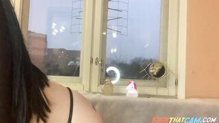 Tattooed babe with small tits smokes and sucks