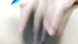 Asian Webcam Girl Shows Off Her Hairy Pussy