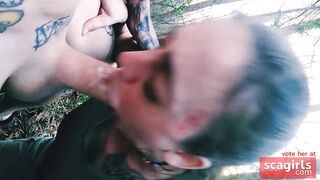 Messy Public Blowjob - Amateur Sloppy Deepthroat for a Creamy Reward