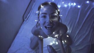 Christmas Blonde Babe Blowjob