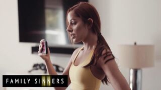 FAMILY SINNERS - Stunning Babe Sees Her Step Father Jerking Off And Tells Him She Wants A Taste